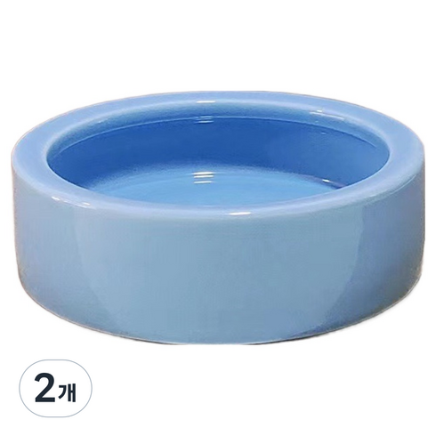 벨라픽 깔끔한 새먹이통 10 x 3 cm, 블루, 2개