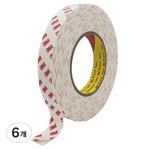 쓰리엠 폼 두꺼운 흰색 양면테이프 20mm x 10m, 6개