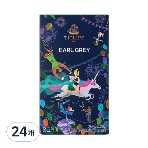 쌍계명차 티클립스 얼그레이 티, 20개입, 24개, 1.5g