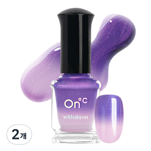 위드샨 온도 변화 매니큐어, 07도비밀의온도, 9ml, 2개