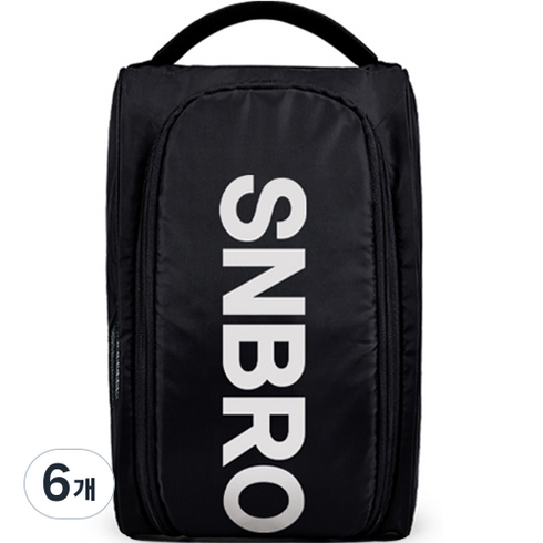 SNBRO 더블쿠션 프리미엄 신발주머니, 블랙, 6개
