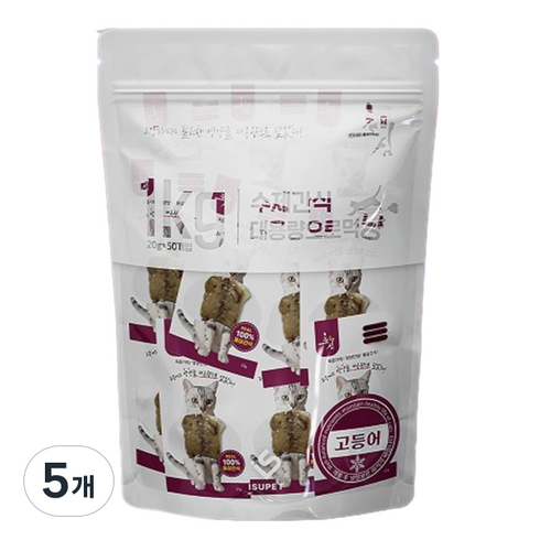 초심 고양이 통살 간식 50p, 고등어, 1kg, 5개