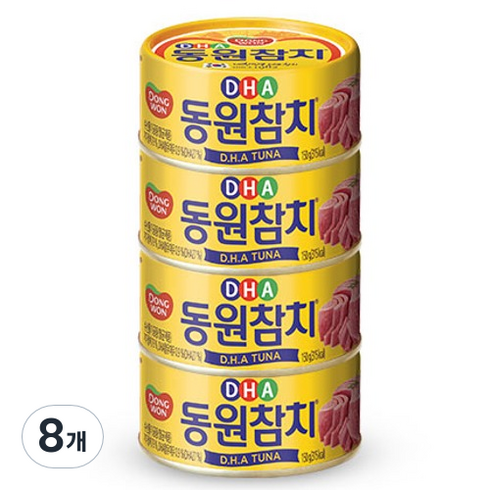 동원참치 DHA 통조림, 150g, 8개
