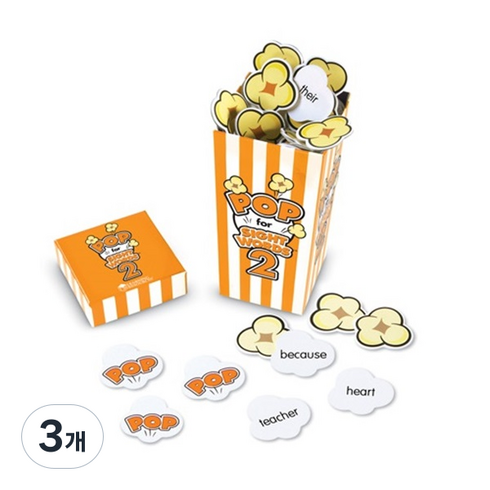 팝콘 사이트 워드 게임 ② Pop for Sight Words™ 2 Game, 혼합 색상, 3개