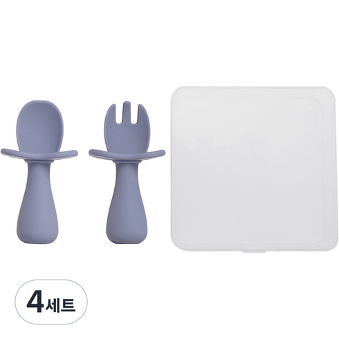 랄라비 아이주도 스푼 포크 세트, 라벤더, 단품, 4세트