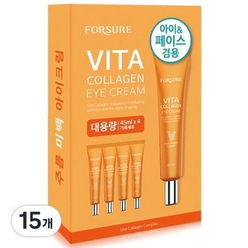 포슈어 비타 콜라겐 아이크림 4p, 45ml, 15개