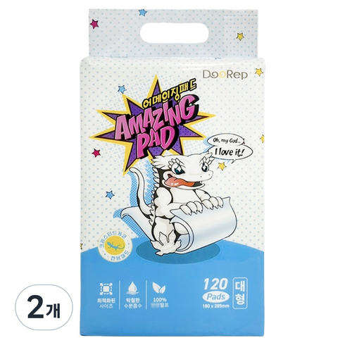 두렙 파충류 어메이징 패드 대형, 화이트, 2개