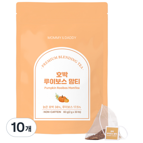 마미앤대디 호박 루이보스 맘티 침출차, 2g, 30개입, 10개