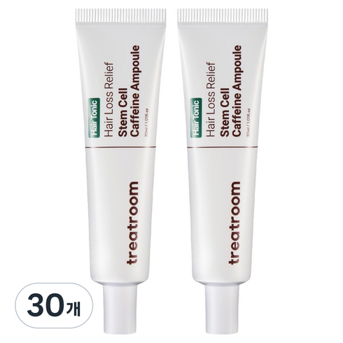 트리트룸 헤어토닉 탈모완화 줄기세포 카페인 앰플, 30개, 30ml