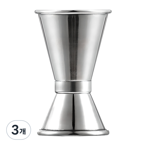 칼딘 홈 텐딩 칵테일 지거 15 30ml 양면형, 실버, 3개