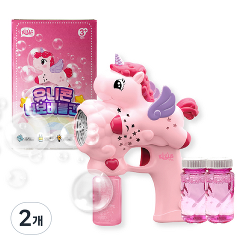 키저스 유니콘 터보 자동 버블건, 핑크, 2개