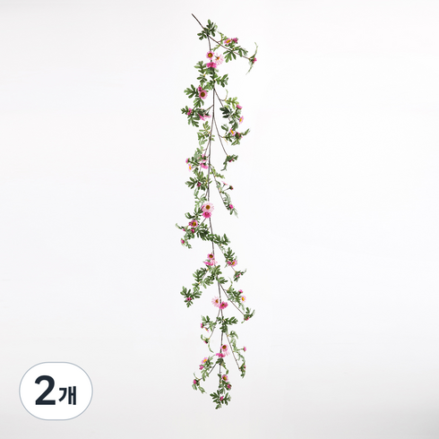 마쉬매리골드 조화 소국 가랜드 160cm, PINK, 2개