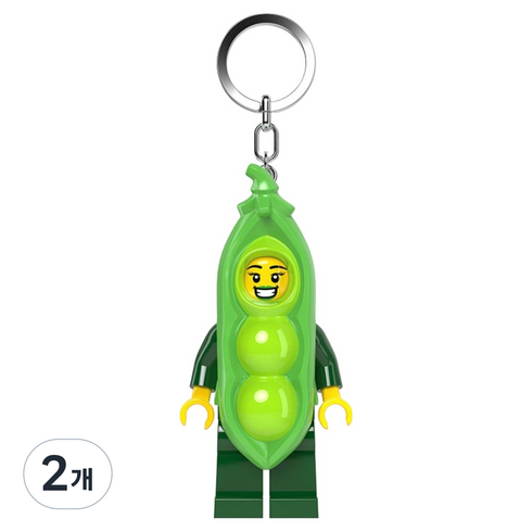 레고 미니피겨 키체인 라이트 완두콩 수트걸 KE241H, GREEN, 2개