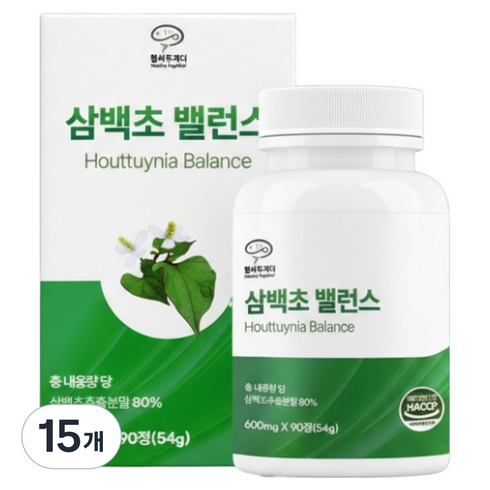 헬씨투게더 삼백초 밸런스 추출물 54g, 15개, 90정