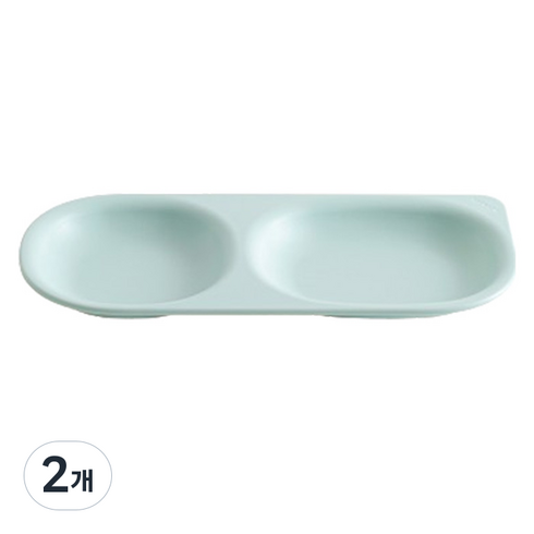 탁가온 유아용 네모 에코젠 2구 식판, 민트, 단품, 2개
