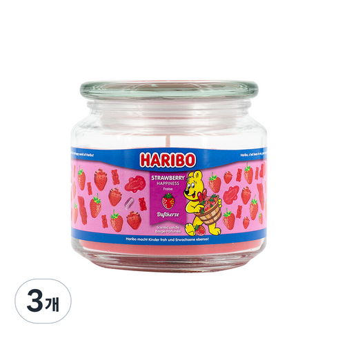 하리보 캔들 자캔들 중, 스트로베리해피니스, 300g, 3개
