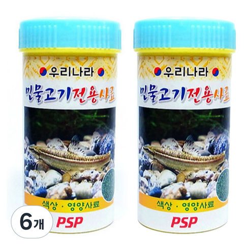 민물고기전용 사료, 100g, 6개