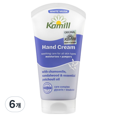 카밀 핸드크림 화이트 머스크, 75ml, 6개
