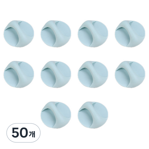 메이징초이스 부착식 원형 손잡이, 블루, 50개