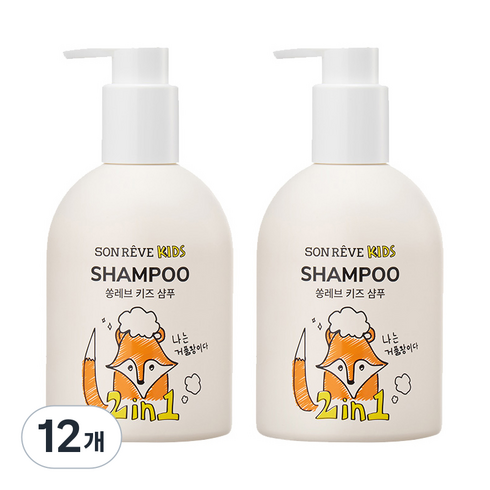 쏭레브 키즈 샴푸 2 in 1 스윗캔디향, 300ml, 12개