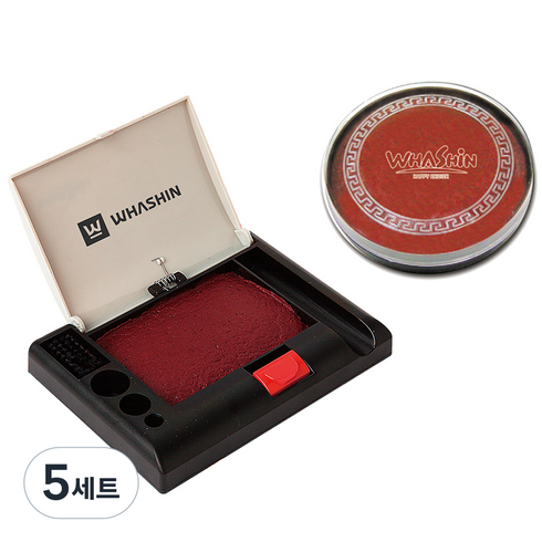 화신 원터치 인주 대 + 원형 인주 세트, 5세트