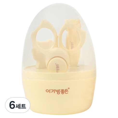 아가방 좋은 유아용 손톱깎이 키트 세트 58S066401, 6세트, 옐로우