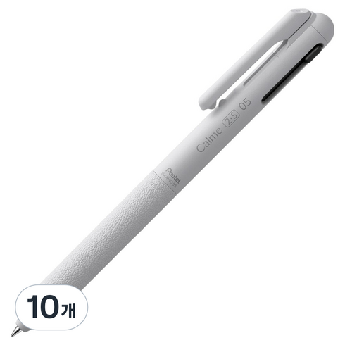 펜텔 카르므 다기능 멀티 볼펜 0.5mm BXAW355W, 그레이쉬화이트, 10개