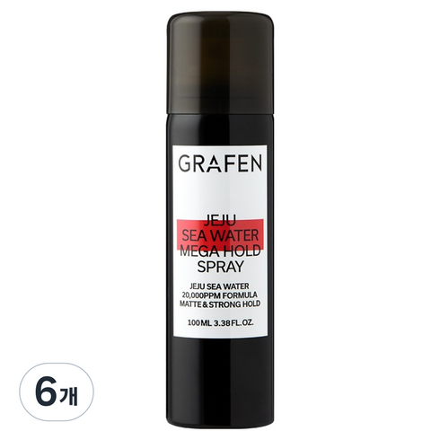 그라펜 제주 해수 메가홀드 스프레이, 100ml, 6개