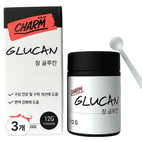 페피테일 참 반려동물 글루칸 면역 베타글루칸, 12g, 구강, 3개