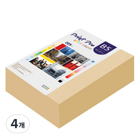 종이문화 프린트프로 두꺼운 칼라복사지 No.03 베이지 205g 264p, B5, 4개