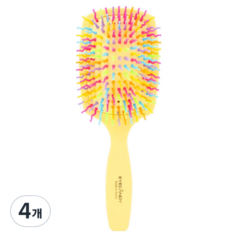 아이캔디 레인보우 볼륨 S 패들 헤어브러쉬, BANANA MILK, 4개