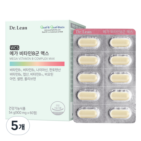 닥터린 메가 비타민B군 맥스, 60정, 5개