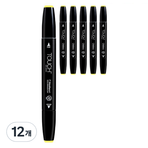 터치 트윈 마카 Y37 PASTEL YELLOW, 1색, 12개