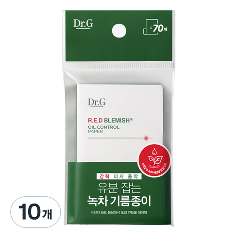 닥터지 레드 블레미쉬 오일 컨트롤 페이퍼, 70매입, 10개