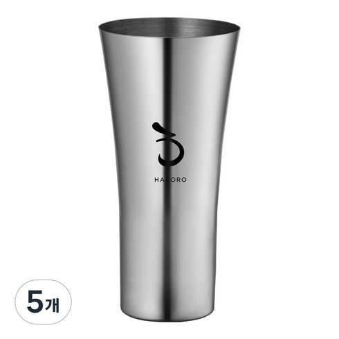 하로로 야마노 스테인 플레인컵 380ml, 5개