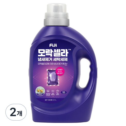 피지 모락셀라 냄새제거 세탁세제 코튼향, 2.1L, 1개입, 2개