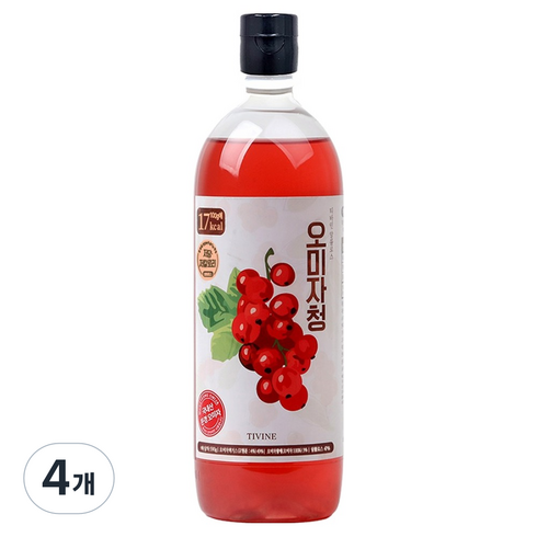 티바인 알룰로스 오미자청, 4개, 1개입, 590g