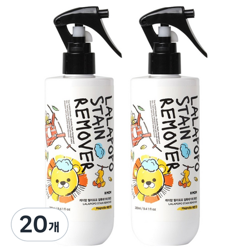 케이맘 랄라포포 유아용 얼룩제거제, 280ml, 1개입, 20개