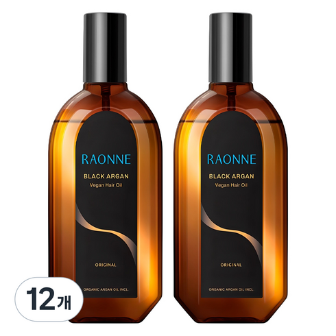 [비건뷰티] 라온느 블랙 아르간 헤어오일, 250ml, 12개