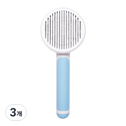 데일리프렌즈 반려동물 원터치 브러쉬, 블루, 3개