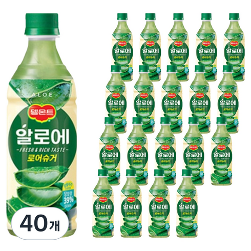 델몬트 알로에 로어슈거, 400ml, 40개