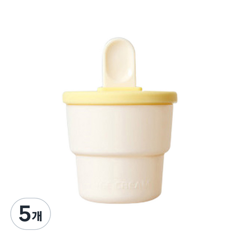 UH홈데코 실리콘 아이스크림 틀, 화이트, 5개