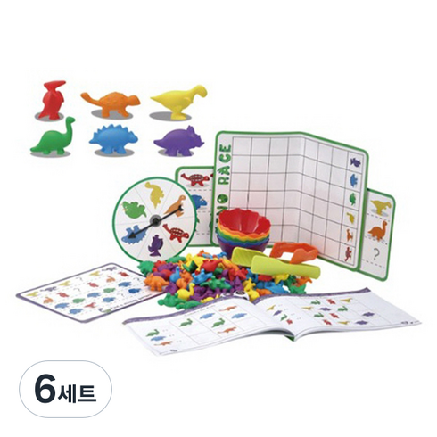 캐스비 튼튼 창의놀이 공룡수세기 세트, 6세트