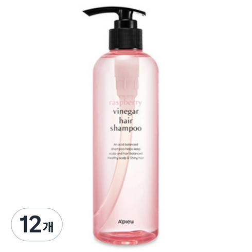 어퓨 라즈베리 식초 헤어 샴푸, 500ml, 12개