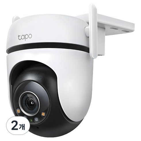 타포 4MP 고화질 회전형 듀얼 안테나 WiFi CCTV 실외용 유선, Tapo C520WS, 2개