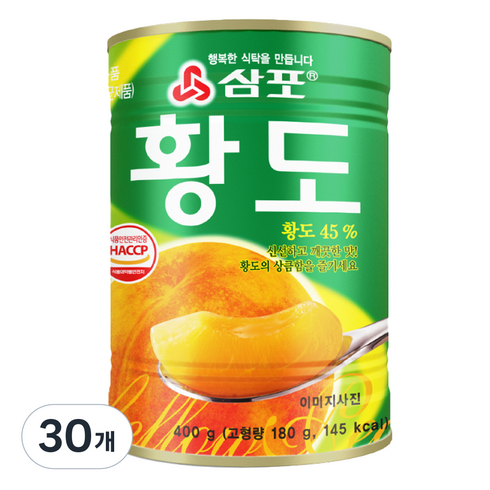 삼포 황도 슬라이스, 30개, 400g