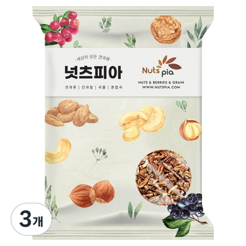 넛츠피아 피칸 분태, 3개, 500g