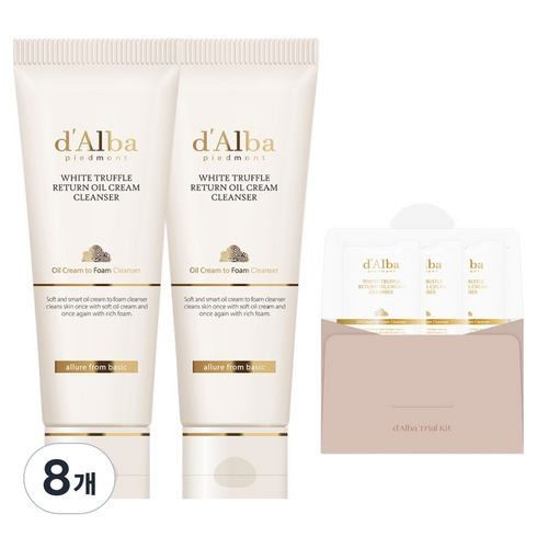 달바 화이트 트러플 리턴 오일 크림 클렌저 튜브, 100ml, 8개