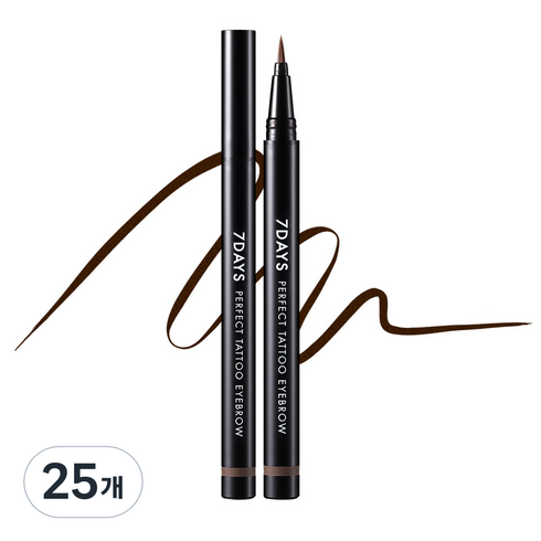 토니모리 7DAYS 퍼펙트 타투 아이브로우 0.4g, 04 다크브라운, 25개