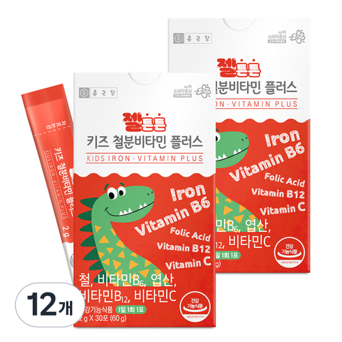 종근당 젤튼튼 키즈 철분 비타민 플러스 30p, 60g, 12개